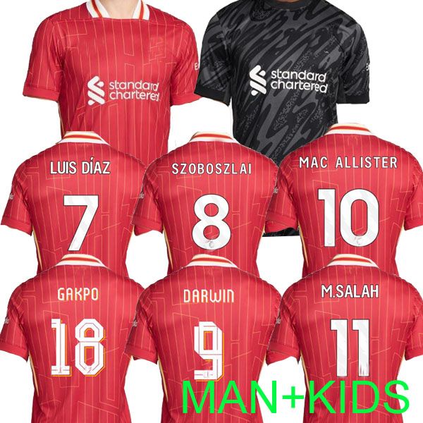 24 25 Red Fan Player Version Saison de football Jersey 2024 Football Shirt Boys Team Uniform Special Jersey 2025 Home Red Away Third White and Black Suit 24/25 SESW