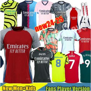 24 25 SAKA FANS JOUEUR Version Smith Rowe Rice Soccer Jerseys Havertz G. Jesus Saka 2024 2025 Odegaard Martinelli Saliba Arsen Football Shirt Hen Kids 3xl 4xl