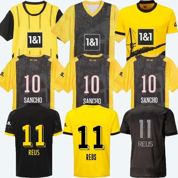 24 25 Jerseys de fútbol Sancho Reus Dortmunds 50 años en Westfalenstadon Special 2024 Fútbol Camisa de fútbol Kit para niños