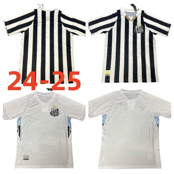 24 25 Santos Soccer Jerseys Neymar Jr Ganso Elano Borges Felipe Anderson Football Men Kit Shirts Jersey