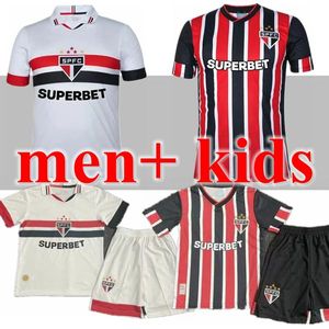 24 25 Sao Paulo voetbaltruien 2024 Home #9 Pablo #10 Danlves #11 Luciano Shirt Luan Igor Gomes Brenner Away Football Uniform Kids Sets