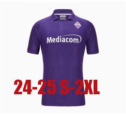 2024 2025 Jerseys de football de Fiorentina J. Ikone 24 25 Batistuta Castrovilli Erick Florence Jersey ACF Jovic A. Cabral Milenkovic C.Kouame Men Football Shirt
