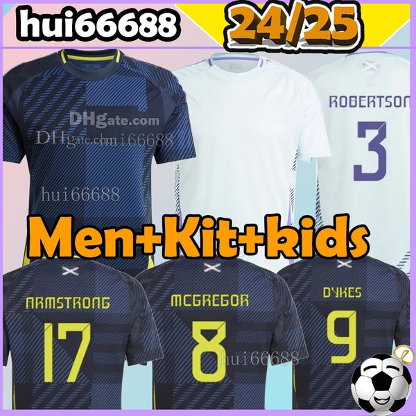 24/25 Écosse 24 25 Soccer Jersey Robertson McTominay McGinn Dykes Adams Christie Gilmour Armstrong Dykes 2024 2025 Men Kit Kids Football Shirt