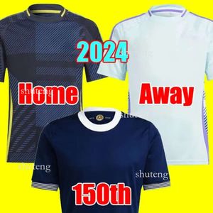 24 25 Schotland voetbalshirt 150e verjaardag voetbalshirts blauw speciale editie TIERNEY DYKES ADAMS voetbalshirt 2024 2025 CHRISTIE Mcgregor kindertenue 92