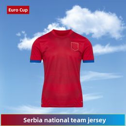 24 25 Servië voetbaltruien 2024-2025 Milivojevic Mitrovic Tadic Jovic Kolarov Kostic Vlahovic Sergel Matic National Football Team Home and Away Kit