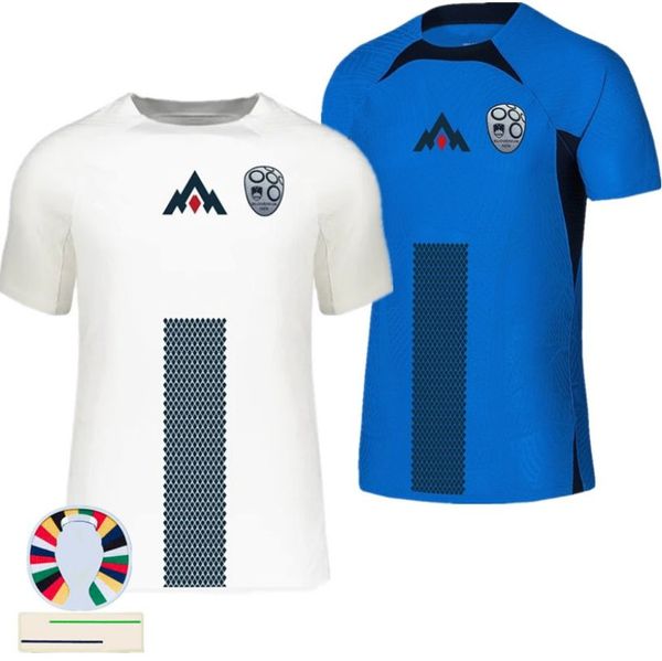 24 25 Slovenia Soccer Jerseys Sesko Football Jersey 2024 Euro Cup Hungarian National Team Kit Kit en casa a casa Blanca Blue Sport Football Camisetas para hombres Eslovenia