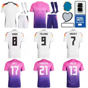 24-25 Soccer Allemagne 17 Florian Wirtz Jersey Euro Cup 18 Maximilian Mitelstadt 7 Kai Havertz 4 Jonathan Tah 9 Niclas Fullkrug Team Football Shirt Kits Team