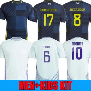 Voetbalshirt 24 25 Euro Cup 2024 Schots voetbalshirt voetbalshirt voor kinderen Thuis Marineblauw Uit Wit 150 jaar jubileum Speciaal ROBERTSON DYKES