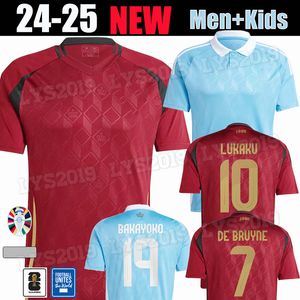 24 25 Voetbalshirt DE BRUYNE LUKAKU DOKU 2024 Euro Cup Nationaal Team Voetbalshirt 2025 Heren Kindertenue Set Thuis Uit Trein CARRASCO TIELEMANS BAKAYOKO TROSSARD