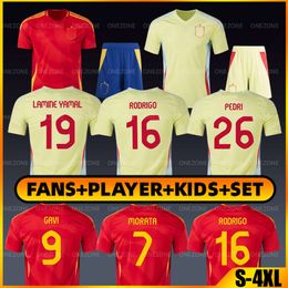 24 25 Soccer Jersey Euro Cup Rodrigo Sergio Asensio Gavi Lamine Yamal Rodri Porro Olmo 24 25 Football Shirt Merino Morata Carvajal Ansu Fati Martin Kids Kit Kit