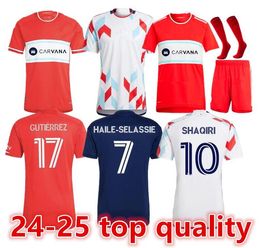 2023 24 25 Jerseys de fútbol blanco de Chicago White fuera Shaqiri 10 J.Torres 7 Mueller 8 Gutiérrez 40 24 25 Camisas de fútbol Top 2025 Fans de fanático Versión de jugador