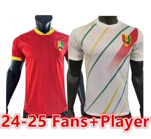 24 25 Soccer Jersey Guinée Équipe nationale Joueur Guines Camano Kante Traore Rouge 2024 25 Uniformes de chemise de football Guinee Maillot de Foot Kits Camiseta Futbol Fans66