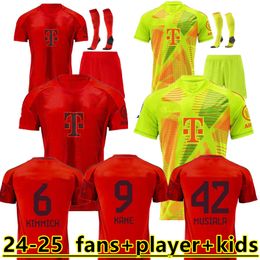 24 25 Soccer Jersey Sane 2024 Football Shirt Goretzka Gnabry Camisa de Futebol Men Kids Kits Kimmich Fans Joueur 50th Bayern Oktoberfest Kit Neuer Kane Tel Munich 8888