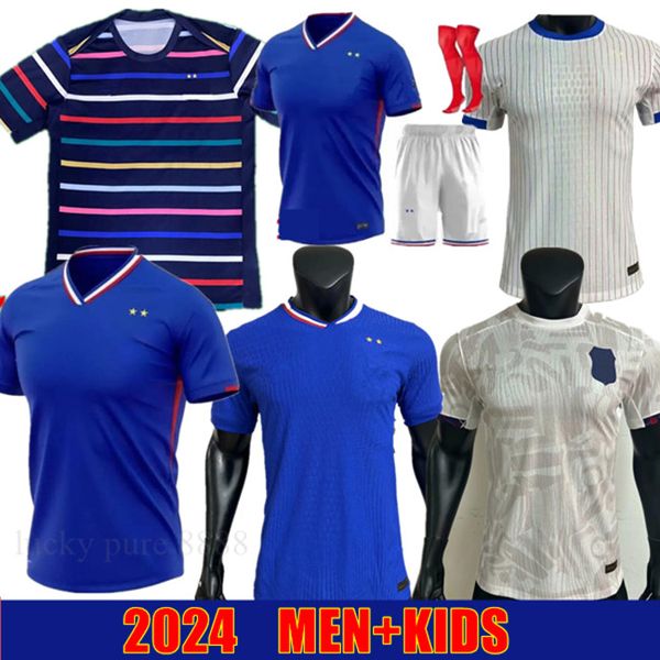 24 25 camisetas de fútbol FRANCÉS Conjuntos 2024 GIROUD MBAPPE GRIEZMANN FRENCIA Versión retro KANTE Maillot de foot equipe Maillots kit para niños hombres Hombres camiseta de fútbol