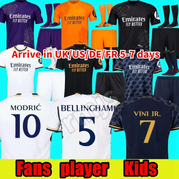 24 25 Jerseys de fútbol Vini Jr Mbappe Modric Fans Jugador 2023 2024 Camisa de fútbol Real madrids Rodrygo camavosa camisetas hombres y3