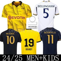 23 24 Vini Jr Soccer Jerseys Bellingham 2023 Dortmund Reus Reyna Sancho 2024 Modric Real Madrid 2024 2025 Voetbalshirt Mini Kids Kits