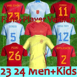 24 25 Espagne Espana Soccer Jersey Pedri Lamine Yamal Rodrigo Pino Merino Sergio M.asensio Ferran Hermoso Redondo Caldentey 24 Euro Football Shirts Camiseta Futbol