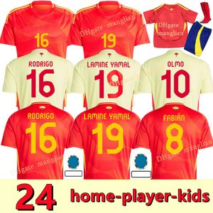 24 25 Spanje voetbaltruien Rodrigo Morata Ferran Asensio Euro Spaans Nationaal Team voetbalshirt Kids Kit Set Home Away Player Camisetas Espana Rodri Olmo Ansu