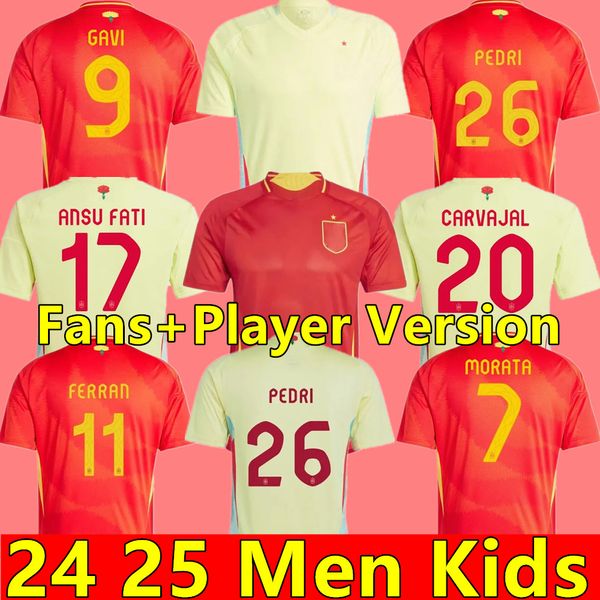 24 25 España Camisetas de fútbol Eurocopa PEDRI LAMINE YAMAL PINO MERINO RODRIGO SERGIO M.ASENSIO FERRAN Hombres Niños y HERMOSO REDONDO CALDENTEY 2023 2024 Camiseta de fútbol