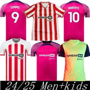 24 25 Sunderland Soccer Jerseys Stewart Simms Roberts Amad Clarke Dajaku Embleton Evans O'Nien Football Shirt Pritchard Mens Kids Kit Home888