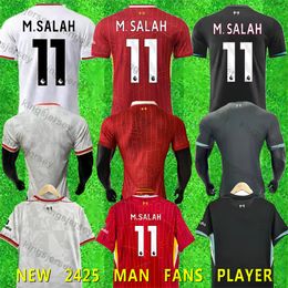 24/25 The Reds Soccer Jerseys-Virgil, Diaz, Salah, Szoboszlai Edition.Différentes tailles Personnalisation Opts