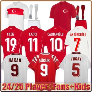 24 25 Turkije voetbaltrui Demiral Kokcu 2024 2025 Calhanoglu Yildiz Turkiye Retro 1996 Nationaal voetbalteam voetbal Shirts Hakan Tugay Men Uniforms Kids Kits