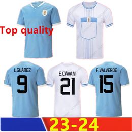 24 25 Uruguay voetbalshirt 23 24 L.SUAREZ E.CAVANI N.DE LA CRUZ shirt van het nationale team G.DE ARRASCAETA F.VALVERDE R.ARAUJO R.BENTANCUR voetbaluniform