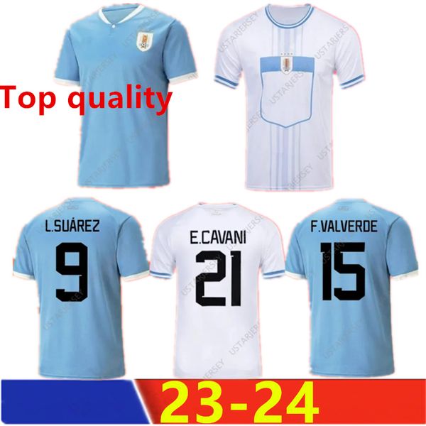 24 25 Uruguay Soccer Jersey 23 24 L.SUAREZ E.CAVANI N.DE LA CRUZ Camiseta del equipo nacional G.DE ARRASCAETA F.VALVERDE R.ARAUJO R.BENTANCUR Uniforme de fútbol