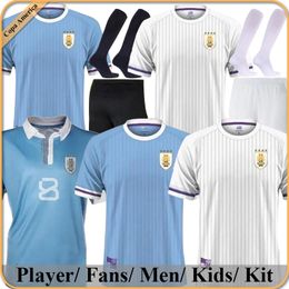 24 25 Uruguay Soccer Jersey 24/2025 L.Suarez E.Cavani N.DE La Cruz Shirt de l'équipe nationale G.DE Arrascaeta F.Valverde R.araujo R.Bentancur Football Uniforme Kids
