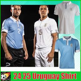 24 25 Maillots de football Uruguay 100e anniversaire 2024 L.SUAREZ E.CAVANI N.DE LA CRUZ G.DE ARRASCAETA F.VALVERDE R.ARAUJO R.BENTANCUR Chemise homme chemise de football à domicile