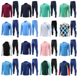 24 25 Diverses équipes nationales Brésil Portugal Football Football Tracksuit 2024 2025 Angleterre Half Tull Men Kids Soccer Tracksuit Kits Training Sleet Jogging Chandal