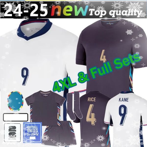 24 25euro Copa Inglaterra Jersey Kane Home Away Jerseys Saka Rice Foden Rashford Sterling Maguire Grealish Bellingham Men Kids Player Football Shirt Kit