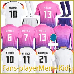 24 25 Germanys Kroos Hummels Gnabry Soccer Jerseys Long Kit 2024 Muller Euro Werner Draxler Reus Football Shirts Fans Kid Fans Kit Player Version Home Away Deutschland