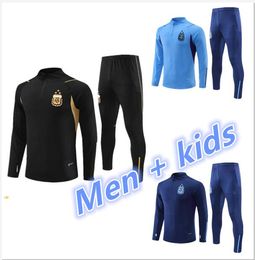 24 3-sterren Argentinië Trainingspak voetbalshirt Trainingspak voetbalshirt Di Maria 22 23 Men Kids Kit Tracksuit Sets Uniformen