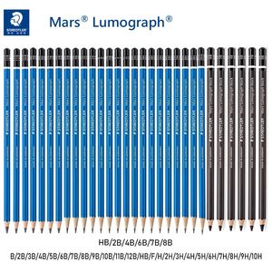 24/30 pièces allemagne STAEDTLER 100 Mars Lumograph dessin crayons de croquis tige bleue/tige noire dessin conception crayon fournitures d'art 240123
