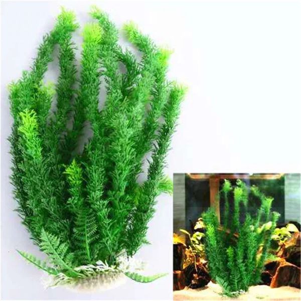 24-52 cm grandes plantes d'aquarium en plastique herbe réservoir de poisson décor artificiel fausse plante d'eau ornements accessoires d'aquarium 240305