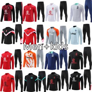 24 AC 25 Milan KIDS trainingspak voor volwassenen 2023 Inter 2024 Milan Football TRACKSUIT trainingspak HEREN voetbal chandal futbol chandal kind joggen Survetement