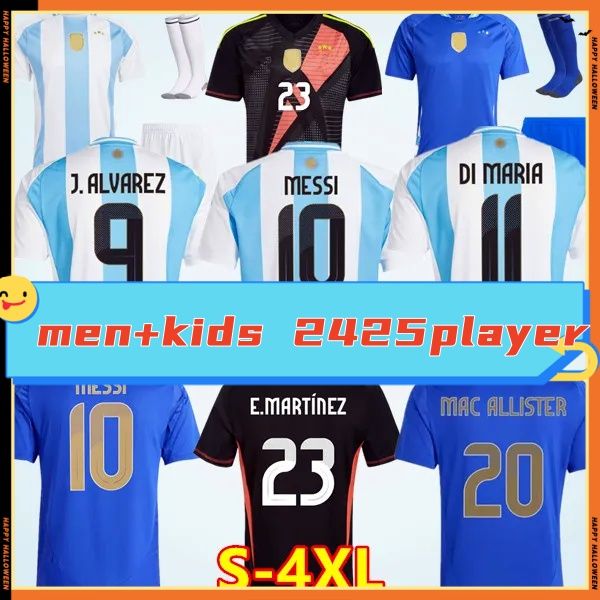 24 Argentine Jerseys de football Messis Otamendi de Paul Gardien de but de l'équipe nationale Dybala Martinez Kun Aguero Maradona Football Shirts 24 25 hommes Kits féminins