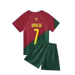 24 garçon fille Portugal Fans Edition rugby maillot de football hommes et enfants jeux à domicile maillots de football kits à manches courtes Un 240122
