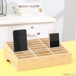 Boîte de rangement multifonctionnelle en bois à 24 cellules, organisateur d'outils de réparation de téléphone portable Y1116321R