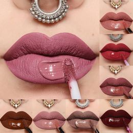 24 Kleur Lippenstiften Matte Waterdichte Rode Lip Gloss Mate Make Long Duurzaam Naakt Bruin Dames Lippen Vloeistof Lipstick Lápiz Labial