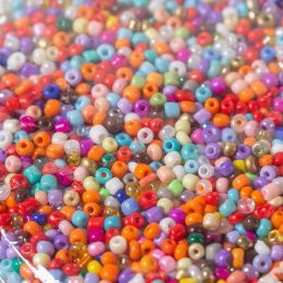 24 perles de millet couleur, perles de riz en porcelaine, perles de riz en verre 2/3/4mm, perles de point de croix de bricolage, perles, 450g / pack