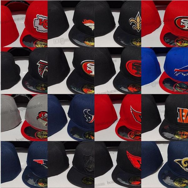 24 couleurs 2024 Chapeaux ajustés de baseball masculin Classic Football plat de bonne qualité Plat à-taille Capes fermées Red sur le terrain Chapeau Hip Hop Populaire Street Sports Bone AP17-02