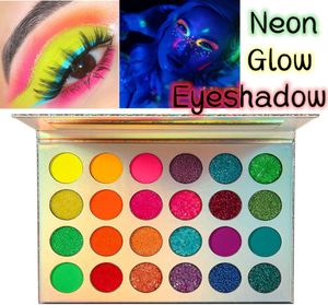24 couleurs Aurora Glow Luminal Eyeshadow Palette Neon Stage Clubbing Eyt Shadow Palele Acceptez votre logo6064794