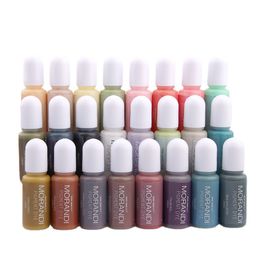24 couleurs pigments de résine époxy bricolage UV résine artisanat Morandi Liquid Dye Savon Encre Alcool Biellier Colorant