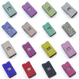 24 couleurs Coules de poche Keychains Keychains Diamond Flash-Light Key Chain Defense Outdoor pour les femmes sans anneau de clé