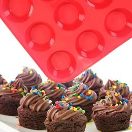24-kopje anti-stick siliconen bakvorm voor muffins, cupcakes en mini cakes bakpan bakary keuken accessoires bakware
