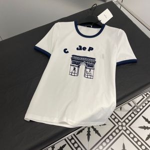 24 Vroege lente Nieuw Massaal Triomfboog Architectonisch T-shirt Vrije tijd Leeftijdverlagend Sport Korte mouwen Modieus Dames Franse stijl