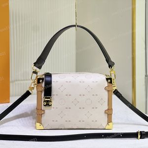 24 vroege lente show zijkant stam middelste handtas s-lock lock metalen zak hoek schouderzak ontwerper mode luxe diagonale tas mobiele telefoon tas lr