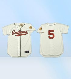 24 Early Wynn 14 Larry Doby 19 Bob Feller 7 Al Rosen 5 Lou Boudreau 21 Bob Lemon 29 Satchel Paige Baseball Jersey Stitch8857088